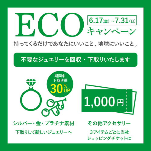 ECOキャンペーン開催！！