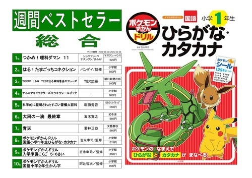 くまざわ書店ベストランキング