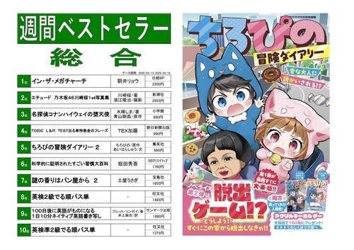 くまざわ書店ベストランキング